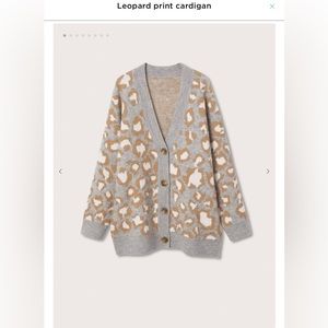 Mango leopard print cardigan